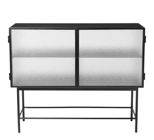 Haze vitrineskap lavt sort fra Ferm Living