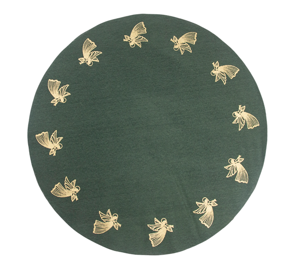 Juletreteppe flyvende engler grønn fra Pluto Design
