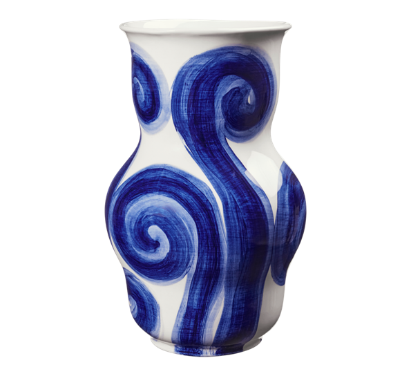 Tulle vase h22,5 cm blå fra Kähler