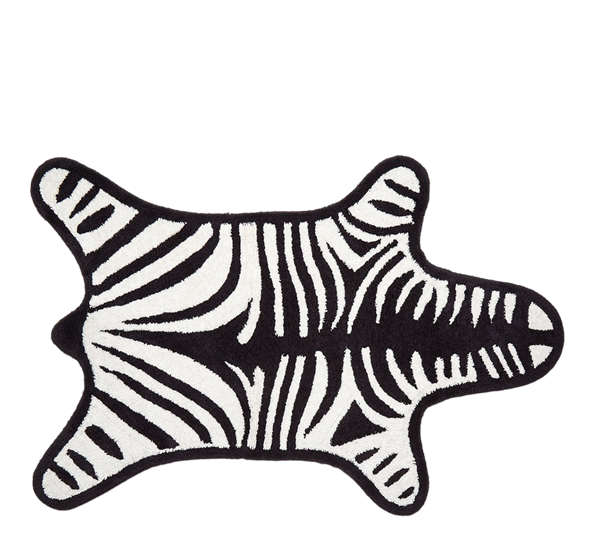 Zebra badematte sort fra Jonathan Adler