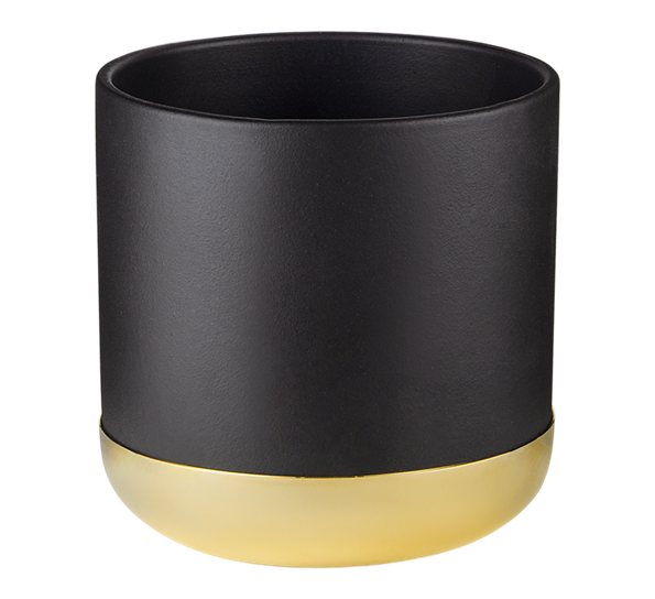 Nurture potteskjuler liten sort messing fra Skultuna