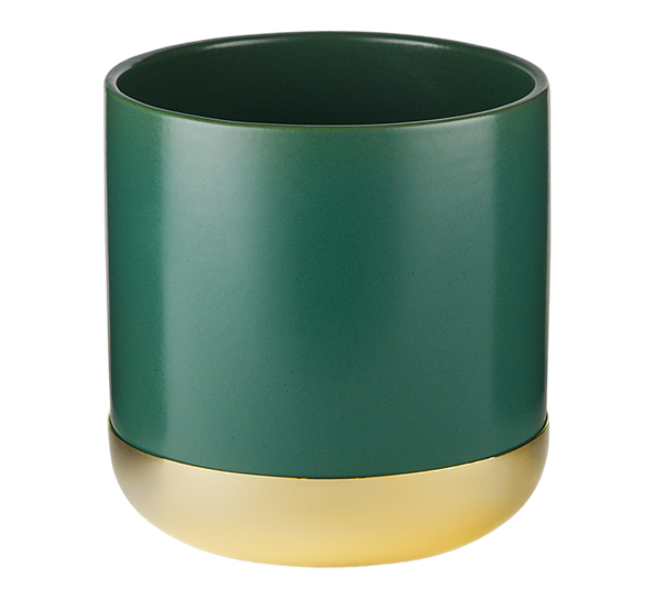 Nurture potteskjuler liten grønn messing fra Skultuna