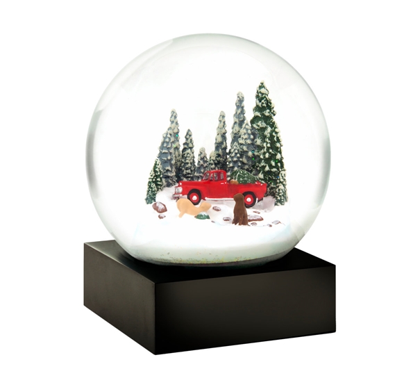 Snow Globe Red Truck with dog