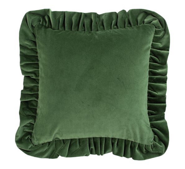 Plain putetrekk fløyel  grønn 45x45cm fra Chamois