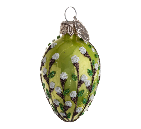 Påskeegg 6 cm glass grønn Brink Nordic