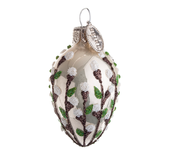 Påskeegg 6 cm glass krem Brink Nordic