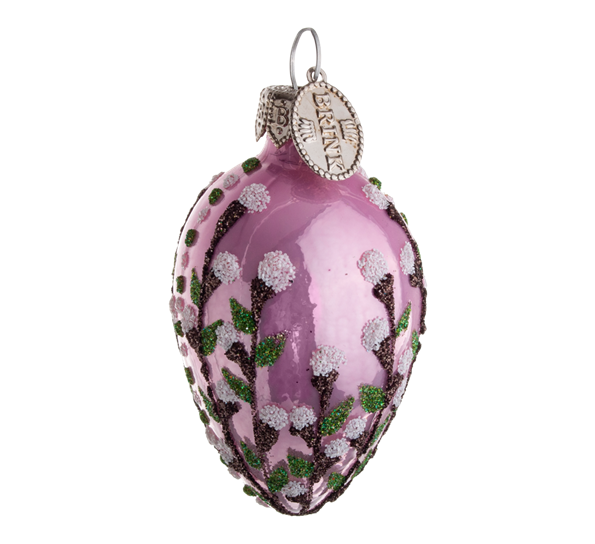 Påskeegg 6 cm glass rosa Brink Nordic