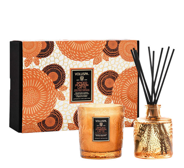 Duftlys og duftspreder Spiced Pumpkin Latte fra Voluspa
