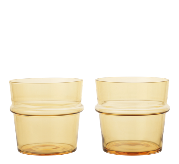 Boya drikkeglass 30 cl 2-pk gul fra Ferm Living