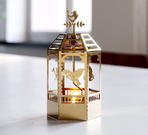 Pavilion telyslykt gull fra Jette Frölich