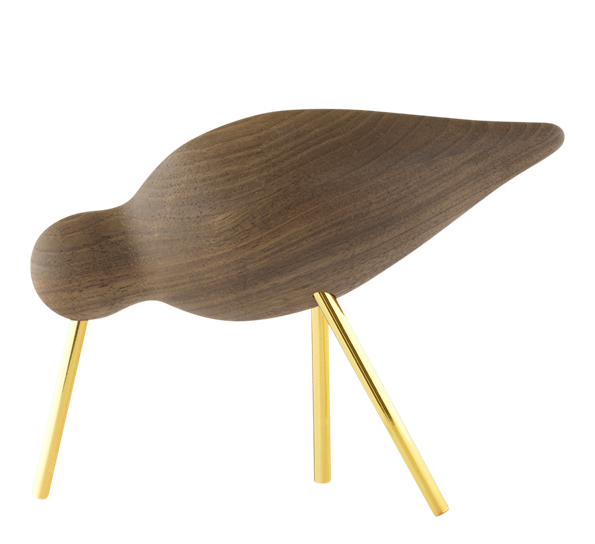 Shorebird medium walnut messing fra Normann Copenhagen