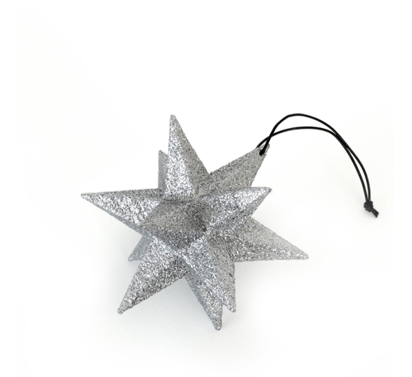 <p>Polygon star silver juletrepynt Nordstjerne</p>
