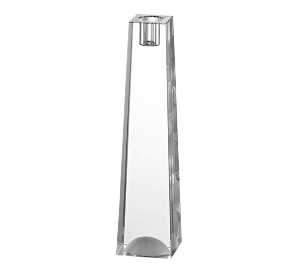 Blockglas lysestake 25 cm fra Rosenthal