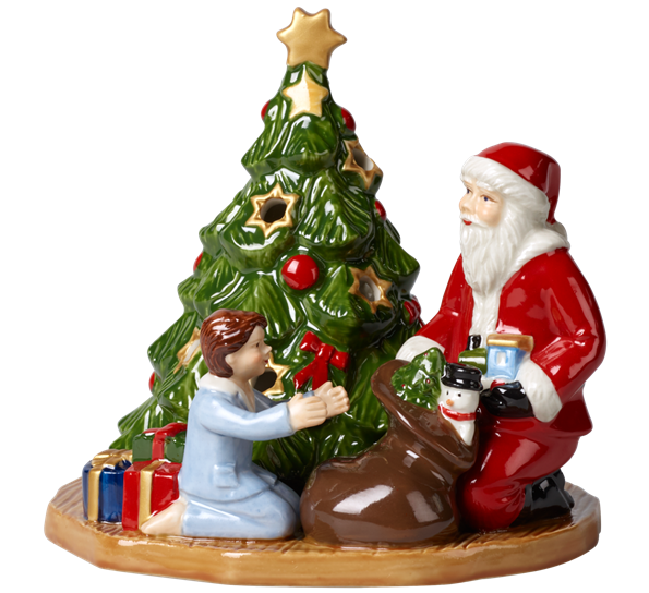 Christmas Toys lyslykt juletre med julenisse 15x14x14 cm fra Villeroy & Boch