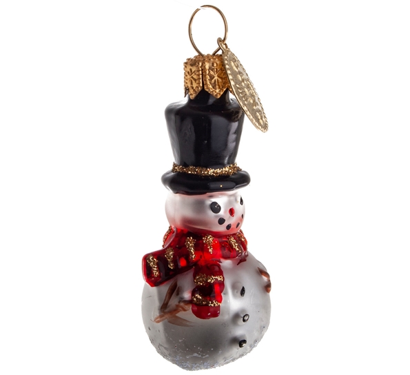 Julekule snømann 5 cm fra Brink Nordic