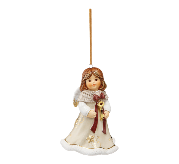 Pearly Gleam årsklokke engel 9 cm Goebel