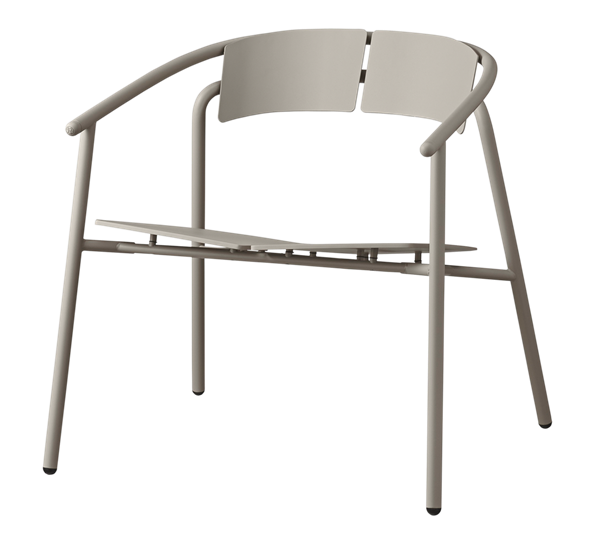 Novo lounge stol med armlen taupe H72 cm fra AYTM