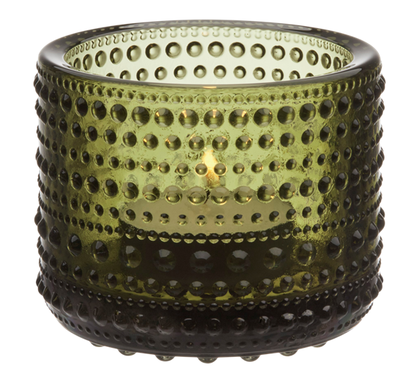 Kastehelmi mosegrønn lyslykt fra Iittala