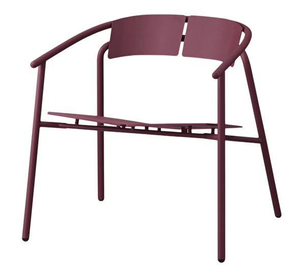 Novo lounge stol med armlen bordeaux H72 cm fra AYTM
