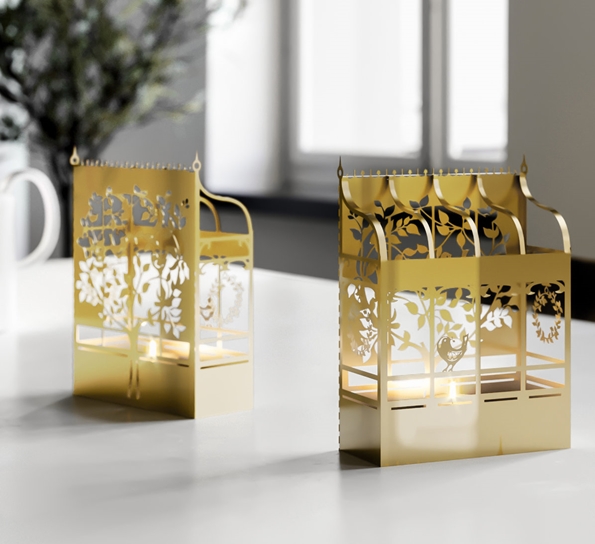 Orangery telyslykt gull fra Jette Frölich