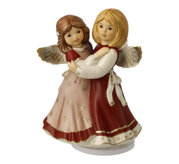Bordeaux engel Merry Christmas spilledåse "Oh you merry" 16 cm fra Goebel