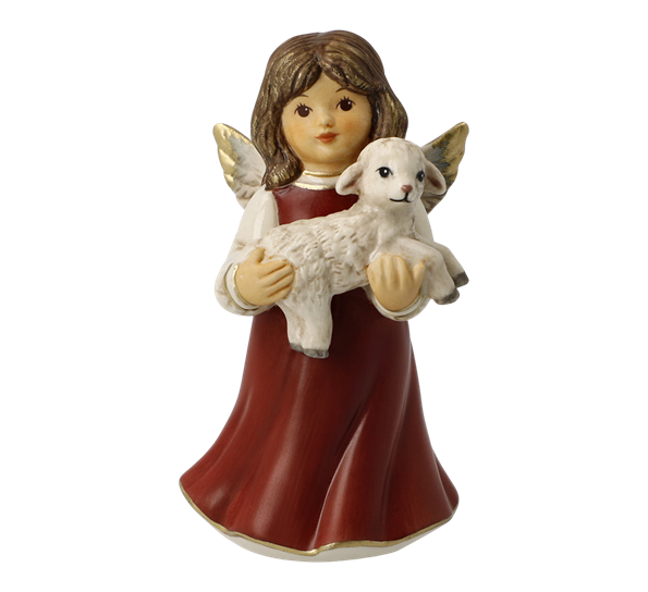 Bordeaux engel Little Shepherd 8,5 cm fra Goebel