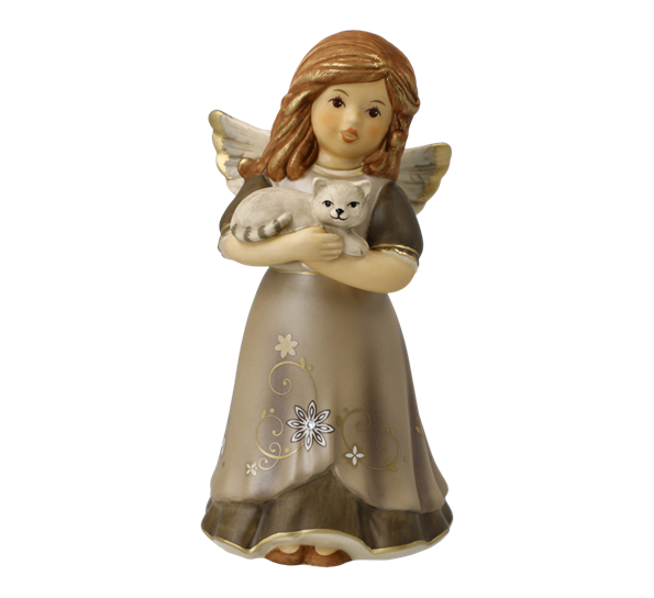 Walnut engel Cuddle Time med Swarovski®-krystall 14 cm fra Goebel