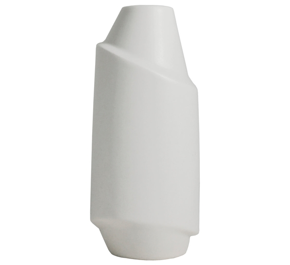 Pen vase 20 cm matt hvit