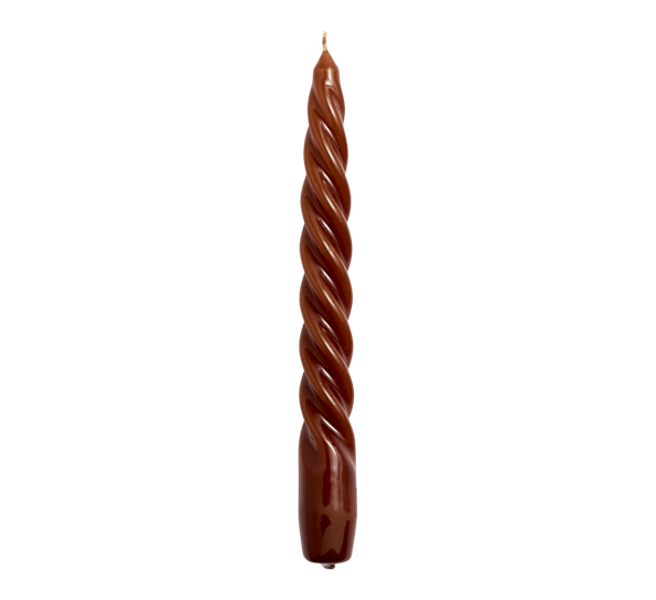 Twist Candle lys 20 cm brun fra HAY