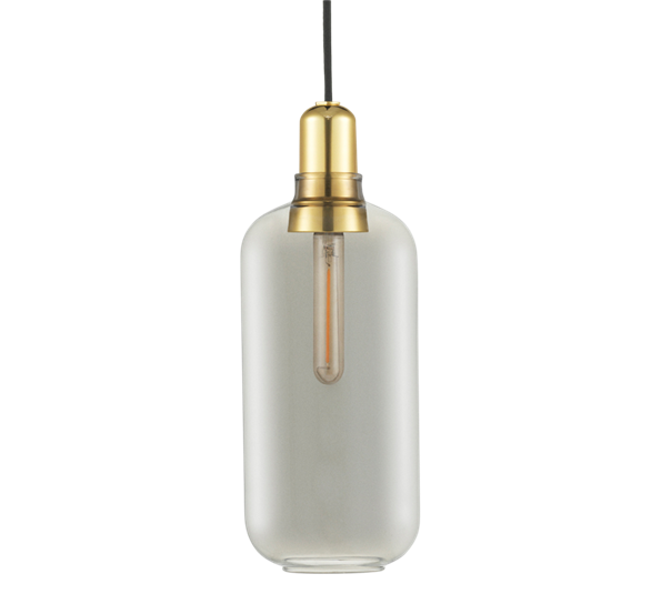 Amp lampe stor smoke messing fra Normann Copenhagen