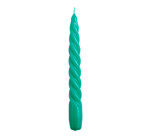 Twist Candle lys 20cm grønn fra HAY