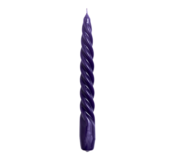 Twist Candle lys 20 cm lilla fra HAY