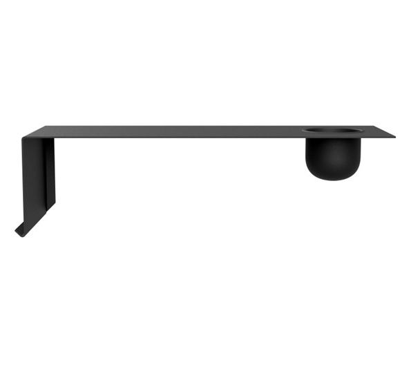 Shelve01 hylle med skål sort venstre