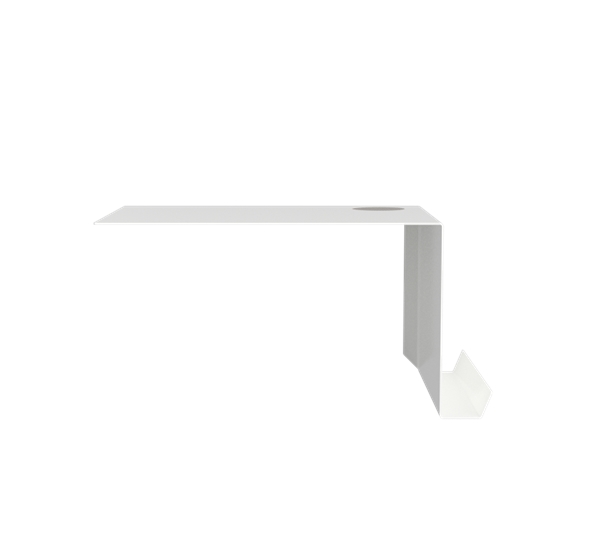 Shelve02 hylle m/filt hvit høyre fra Nichba-Design