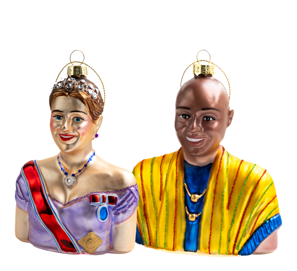 Julekule Märtha og Durek 11,5 cm fra Heim