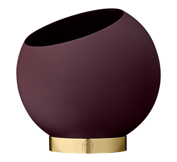 Globe blomsterpotte 17 cm bordeaux fra AYTM