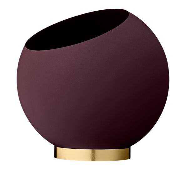 Globe blomsterpotte 30 cm bordeaux fra AYTM