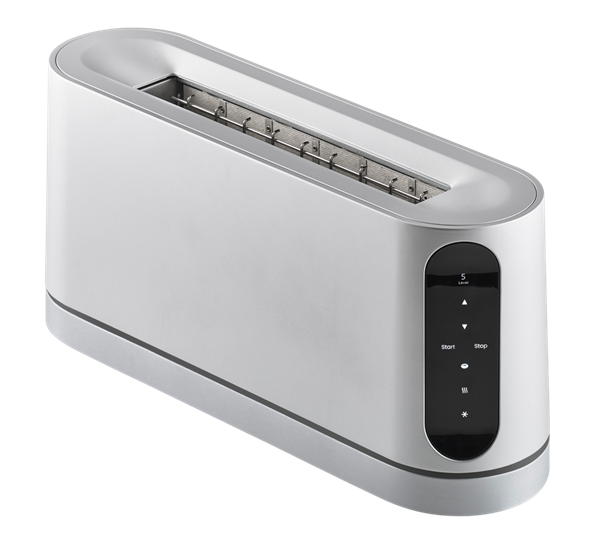 Brødrister 2 skiver 850 W sølv fra Jacob Jensen