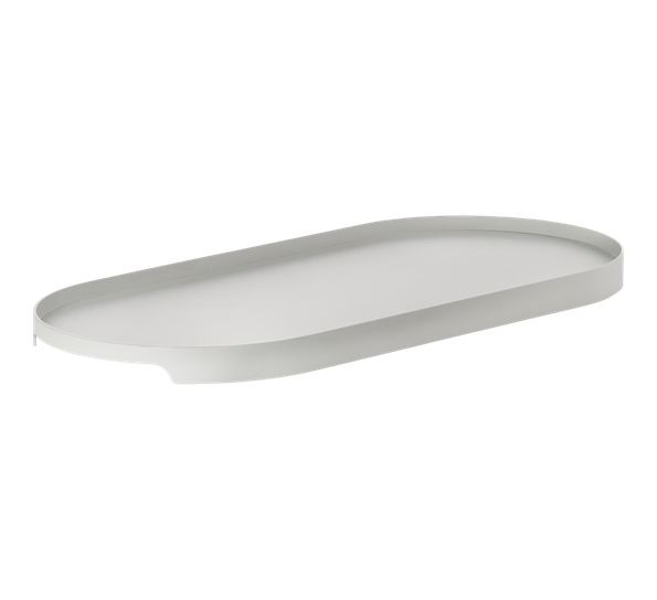Singles brett oval warm grey 16x35 cm fra Zone