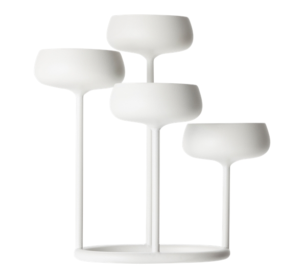 Nappula kandelaber hvit fra Iittala