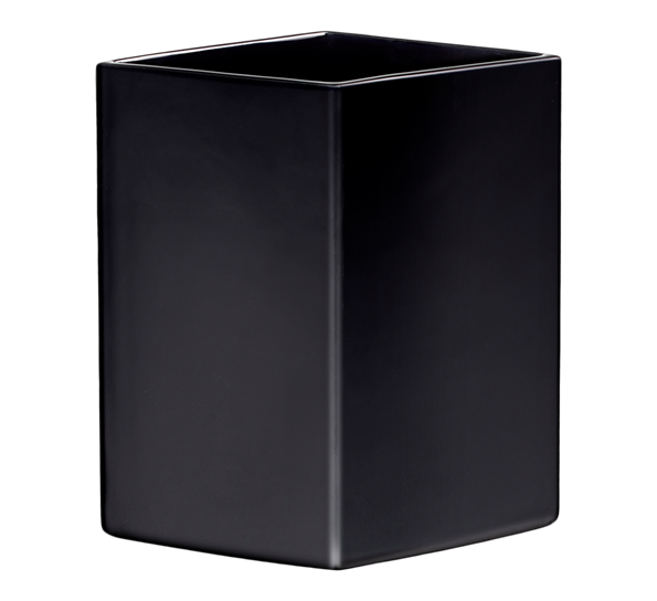 Ruutu keramisk vase 22,5 cm sort fra Iittala