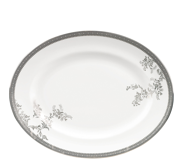 Lace Platinum fat ovalt 35 cm fra Wedgwood