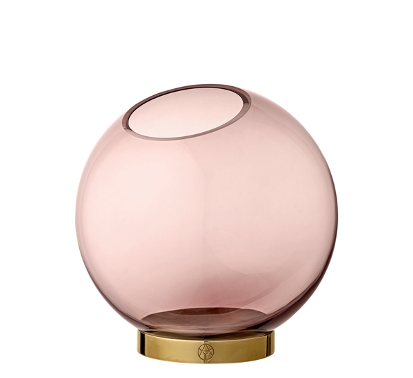 Globe vase 17 cm rose gull fra AYTM