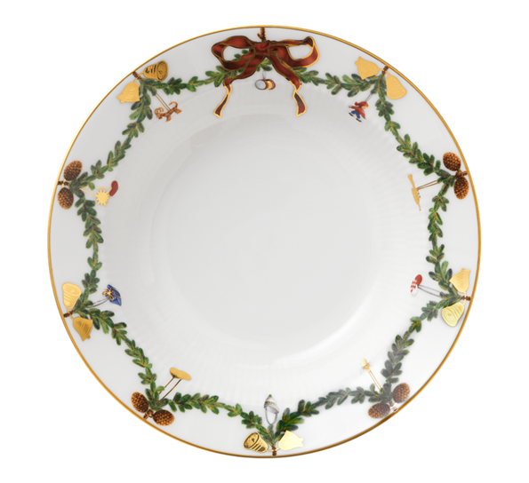 Stjerneriflet Jul dessertskål 17 cm fra Royal Copenhagen