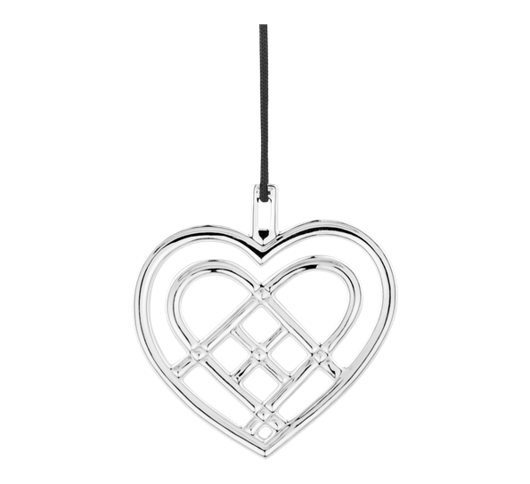 Karen Blixen flettet julehjerte h6,5 forsølvet fra Rosendahl