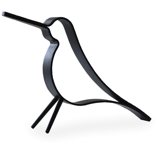 Woody Bird sortbeiset eik stor fra Cooee Design