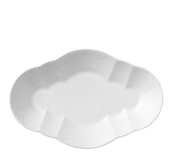 White Elements fat ovalt 23 cm fra Royal Copenhagen