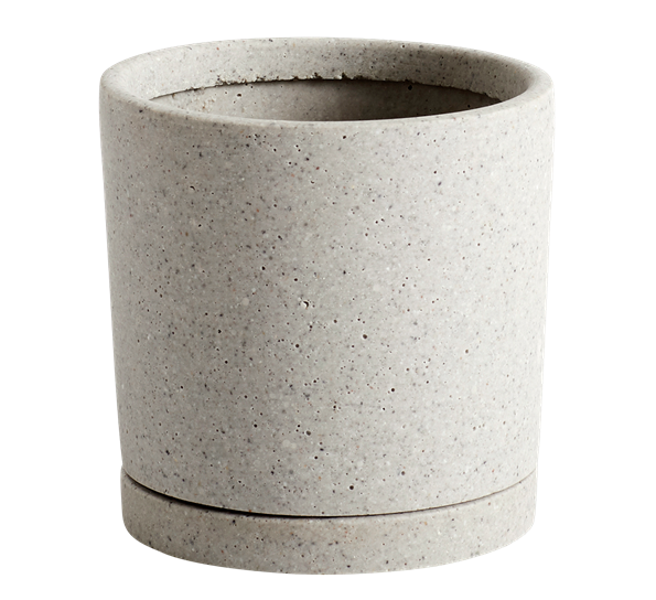 Plant pot krukke med fat M grå fra HAY