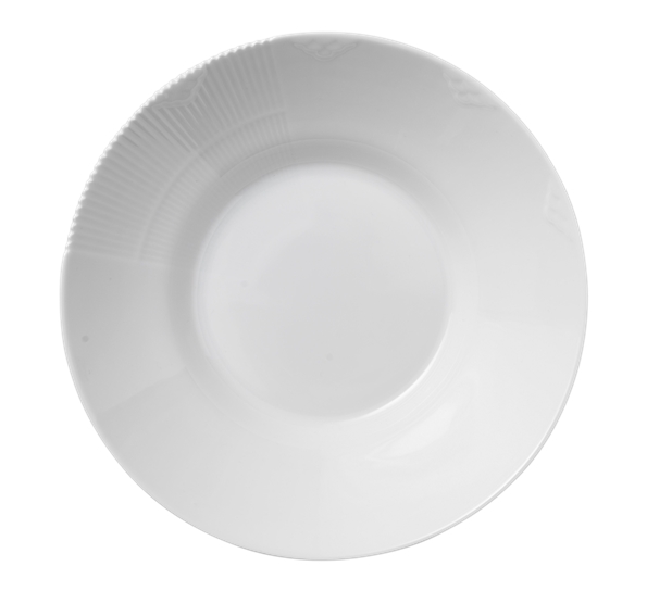 White Elements tallerken dyp 25 cm fra Royal Copenhagen