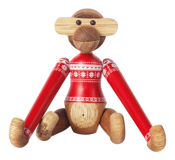 2024 Apekatt med julegenser mini fra Kay Bojesen